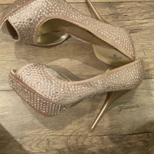 Bridesmaid rhinestone heels